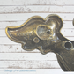 Antique Tudor hardware NZ sheet brass Swing bail cabinet handle 160mm long