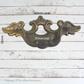 Antique Tudor hardware NZ sheet brass Swing bail cabinet handle 160mm long