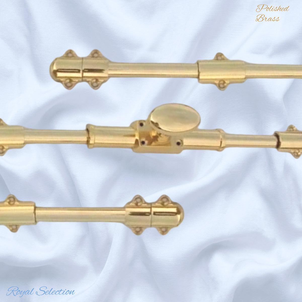 Z-Cure Polished Brass Cremone Door sliding Bolt -1mtr, 1.2mtr & 2mtr lengths