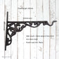 Rustic Black Cast Iron Garden Planter hanger hook  243mm long