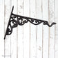 Rustic Black Cast Iron Garden Planter hanger hook  243mm long