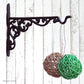 Rustic Black Cast Iron Garden Planter hanger hook  243mm long