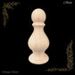 Ascot carved Wooden finial -4 sizes- regal and lovely