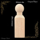 Flagpole Toppa carved Wooden finial -200mm x 60mm