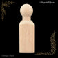 Flagpole Toppa carved Wooden finial -200mm x 60mm
