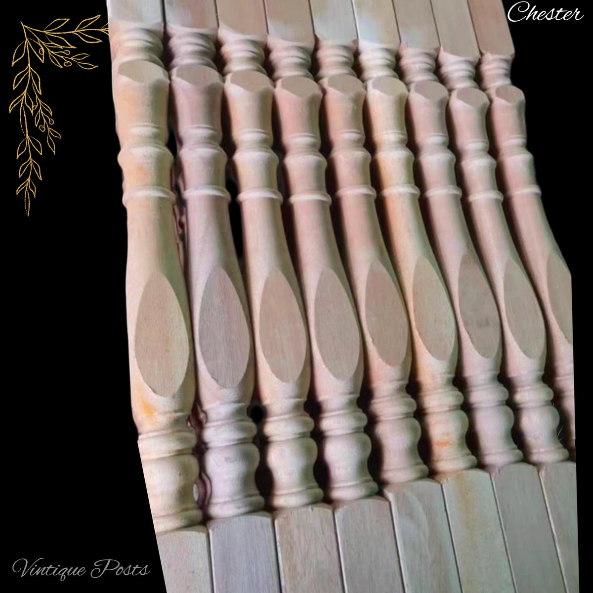 Chester wood (birch) Ballustrade post 900mm L x 45mm x 45mm