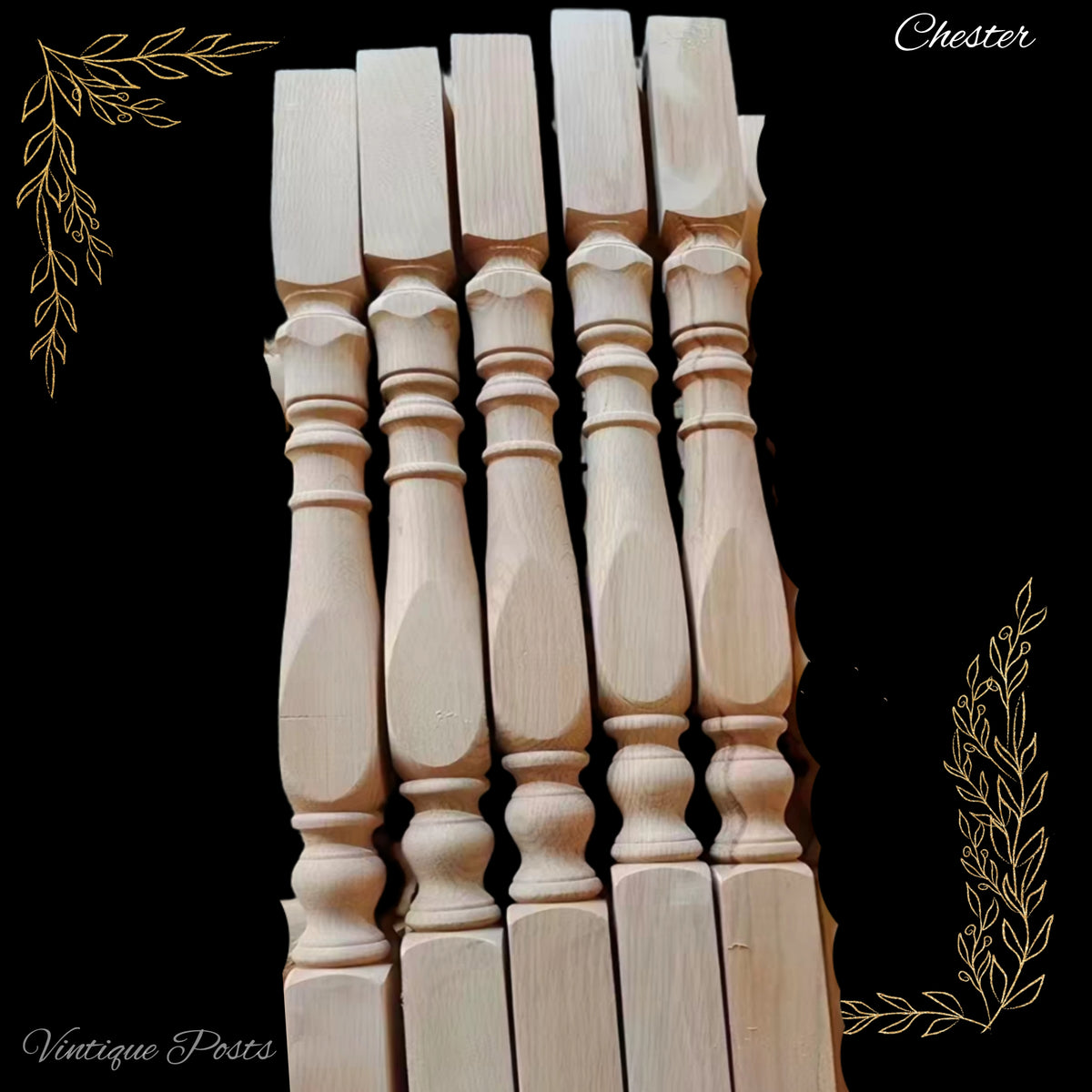 Chester wood (birch) Ballustrade post 900mm L x 45mm x 45mm