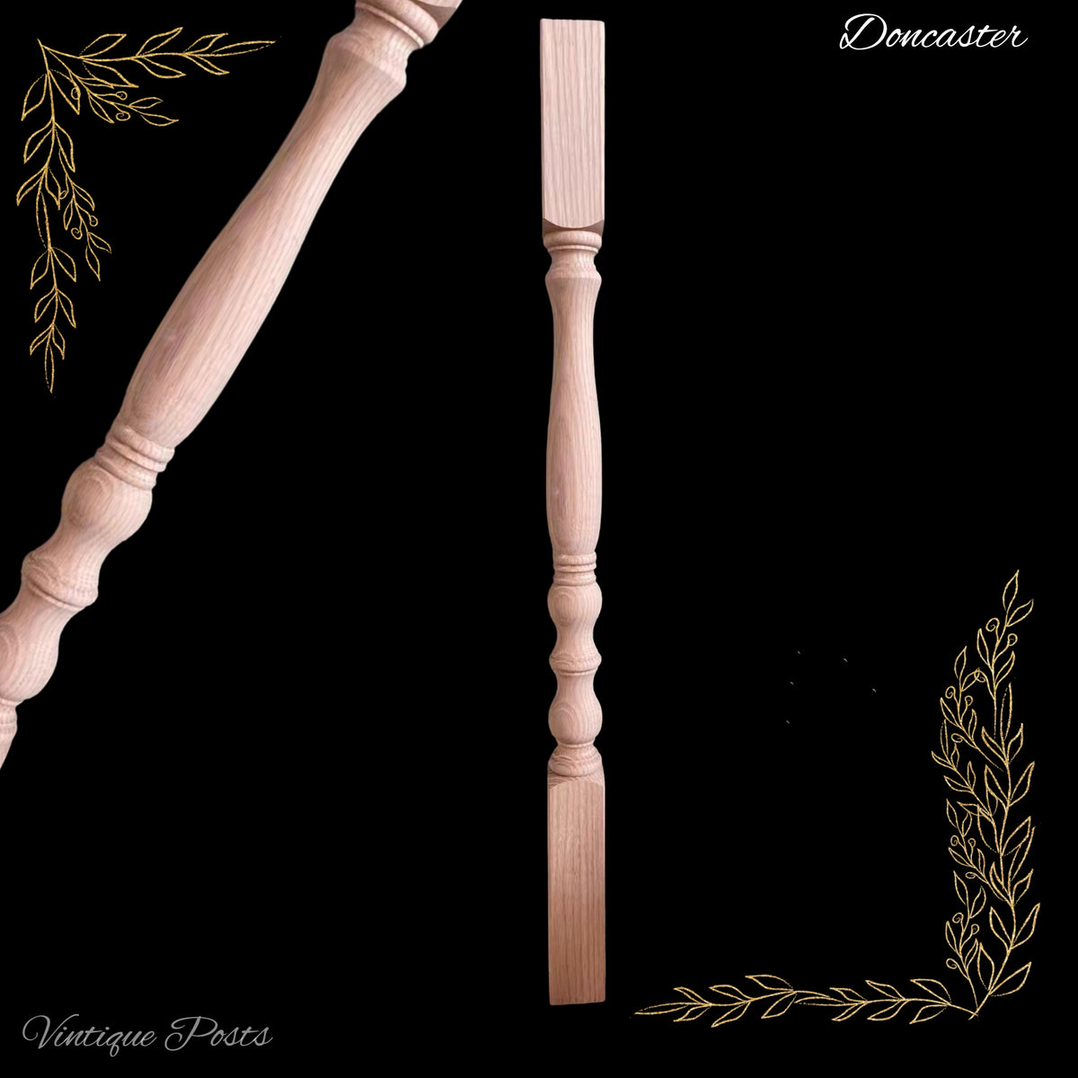 Doncaster wooden(Red Oak) Ballustrade post 1100mm L x 90mm x 90mm