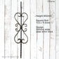 "Filigree" Flower Wrought Iron Baluster 850mm long x 200mm wide