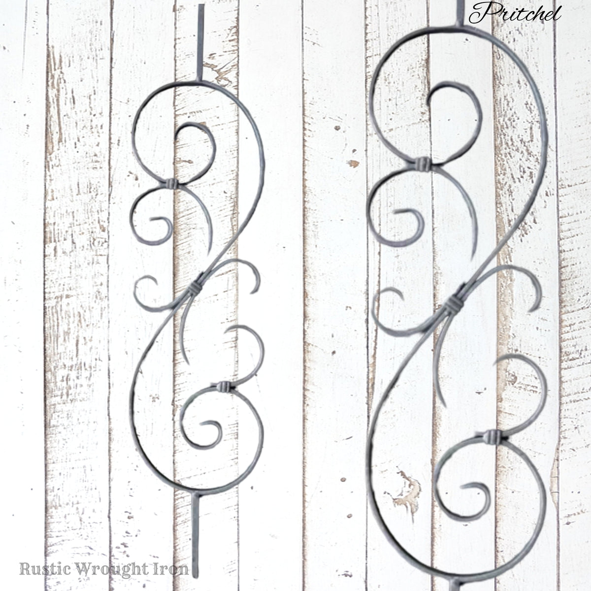 "Pritchel" Flower Wrought Iron Baluster 850mm long x 120mm wide