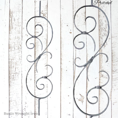 "Pritchel" Flower Wrought Iron Baluster 850mm long x 120mm wide