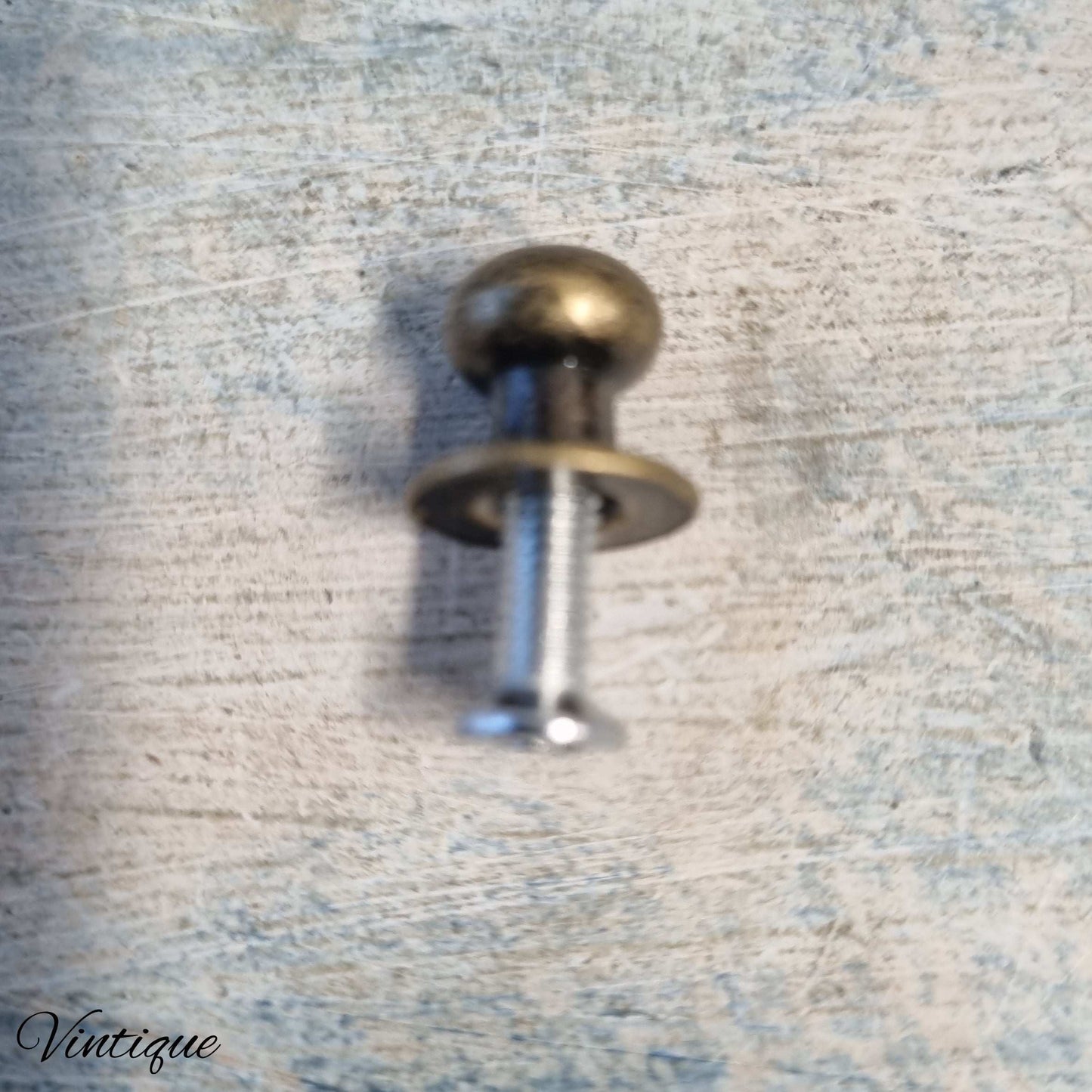 Antique Bronze DELICATE" small drawer or cabinet vintage knob 12mm dia -NEW