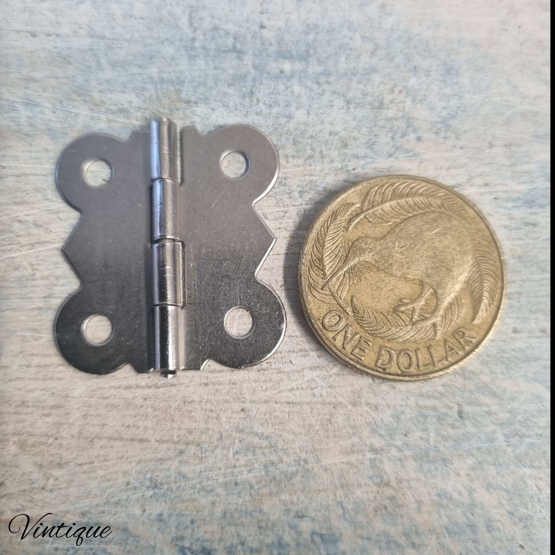 Atq Silver Elizabeth Jewelry box hinge -3 sizes