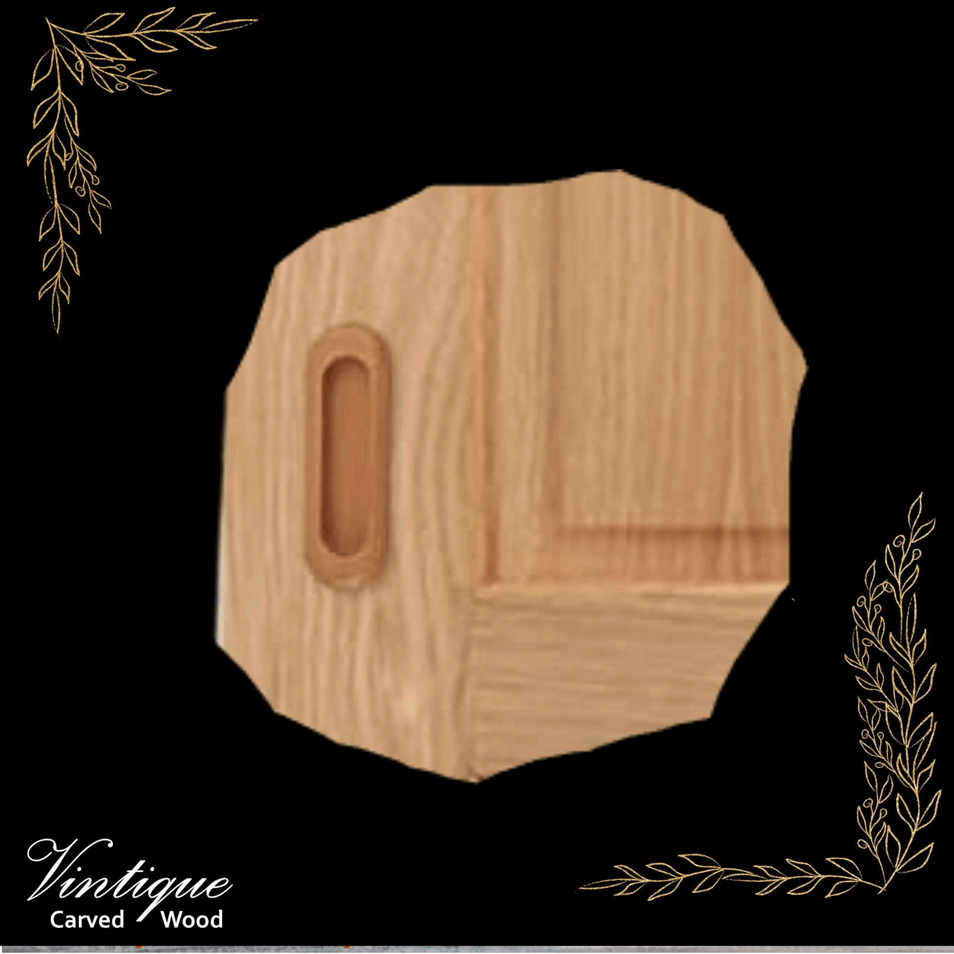 Concealed Cavity Rectangle wooden door Handle 120mm x 40mm