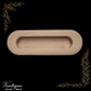 Concealed Cavity Oval wooden door Handle 120mm x 40mm