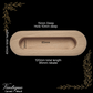 Concealed Cavity Oval wooden door Handle 120mm x 40mm