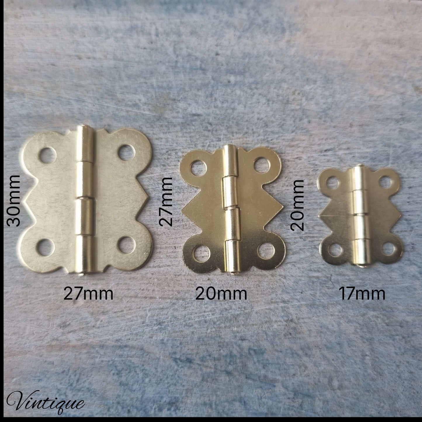 Atq Gold Elizabeth Jewelry box hinge -3 sizes