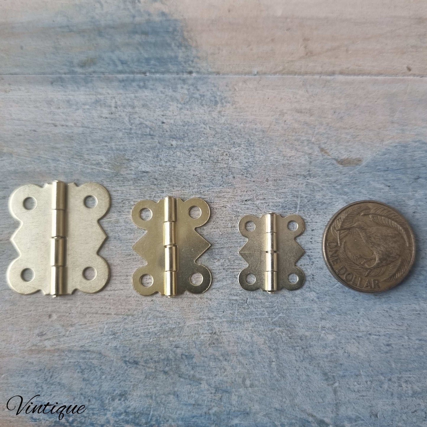 Atq Gold Elizabeth Jewelry box hinge -3 sizes
