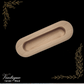 Concealed Cavity Oval wooden door Handle 120mm x 40mm