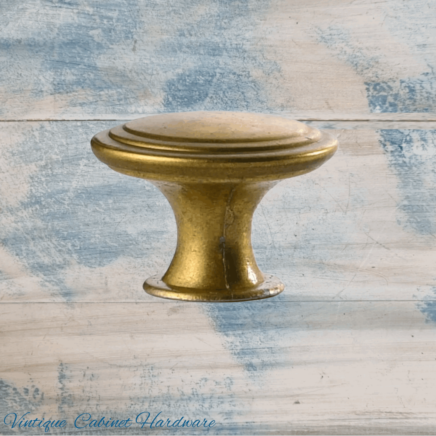 Ringed Alloy Antique Gold finish 29mm Drawer or Cabinet Knob - Vintique Concepts