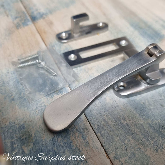 Satin Chrome- window fastener 50mm x 90mmm  -SURPLUS STOCK NEW