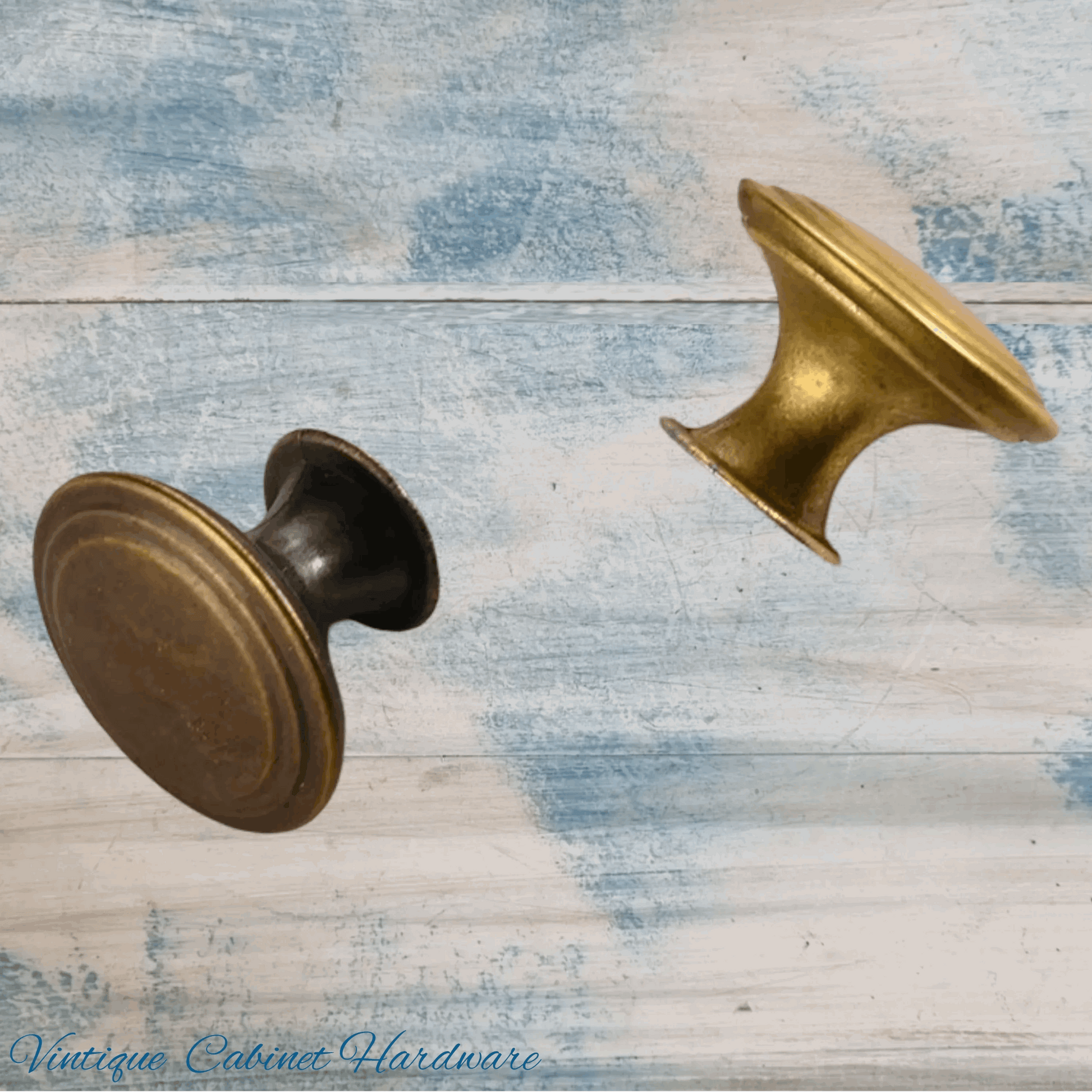 Ringed Alloy Antique Bronze finish 29mm Drawer or Cabinet Knob - Vintique Concepts