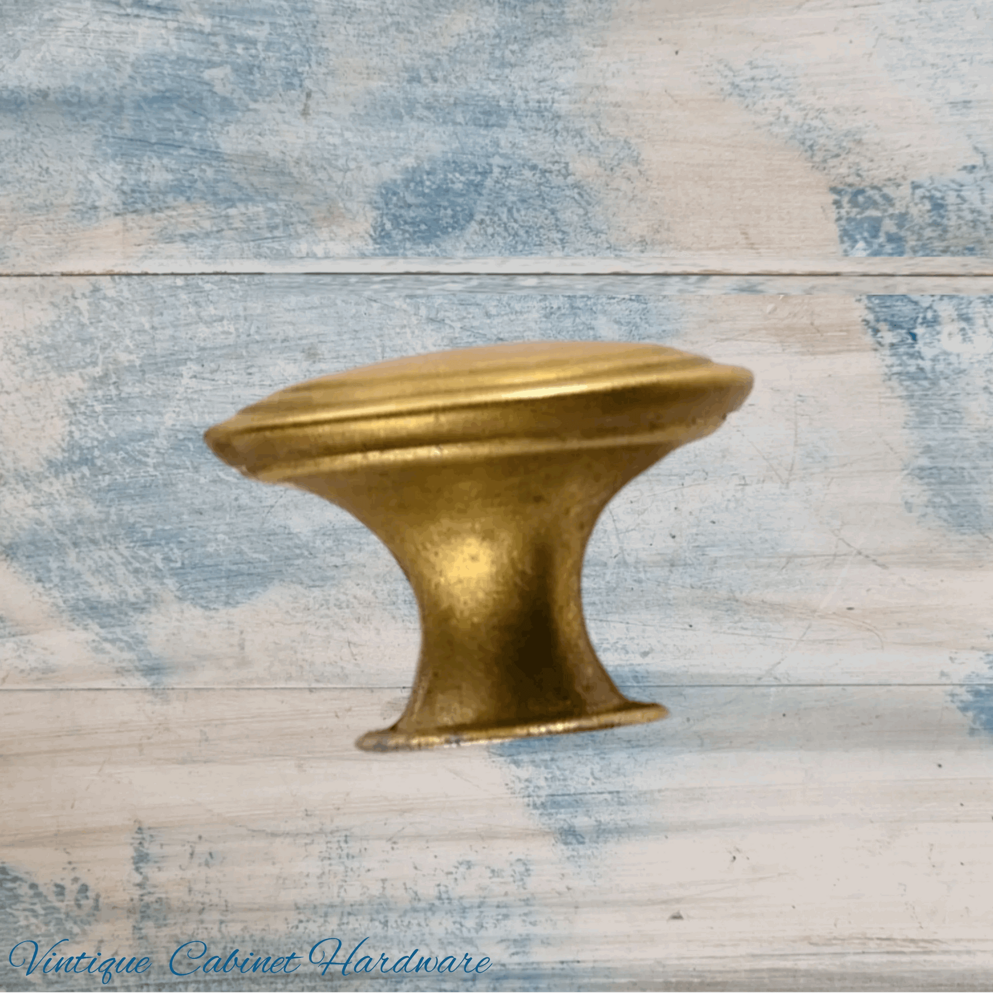 Ringed Alloy Antique Gold finish 29mm Drawer or Cabinet Knob - Vintique Concepts