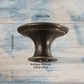 Ringed Alloy Antique Bronze finish 29mm Drawer or Cabinet Knob - Vintique Concepts