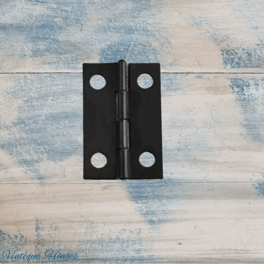 Small Black finish Butt Hinge 25mm x 16mm - square Corner - Vintique Concepts