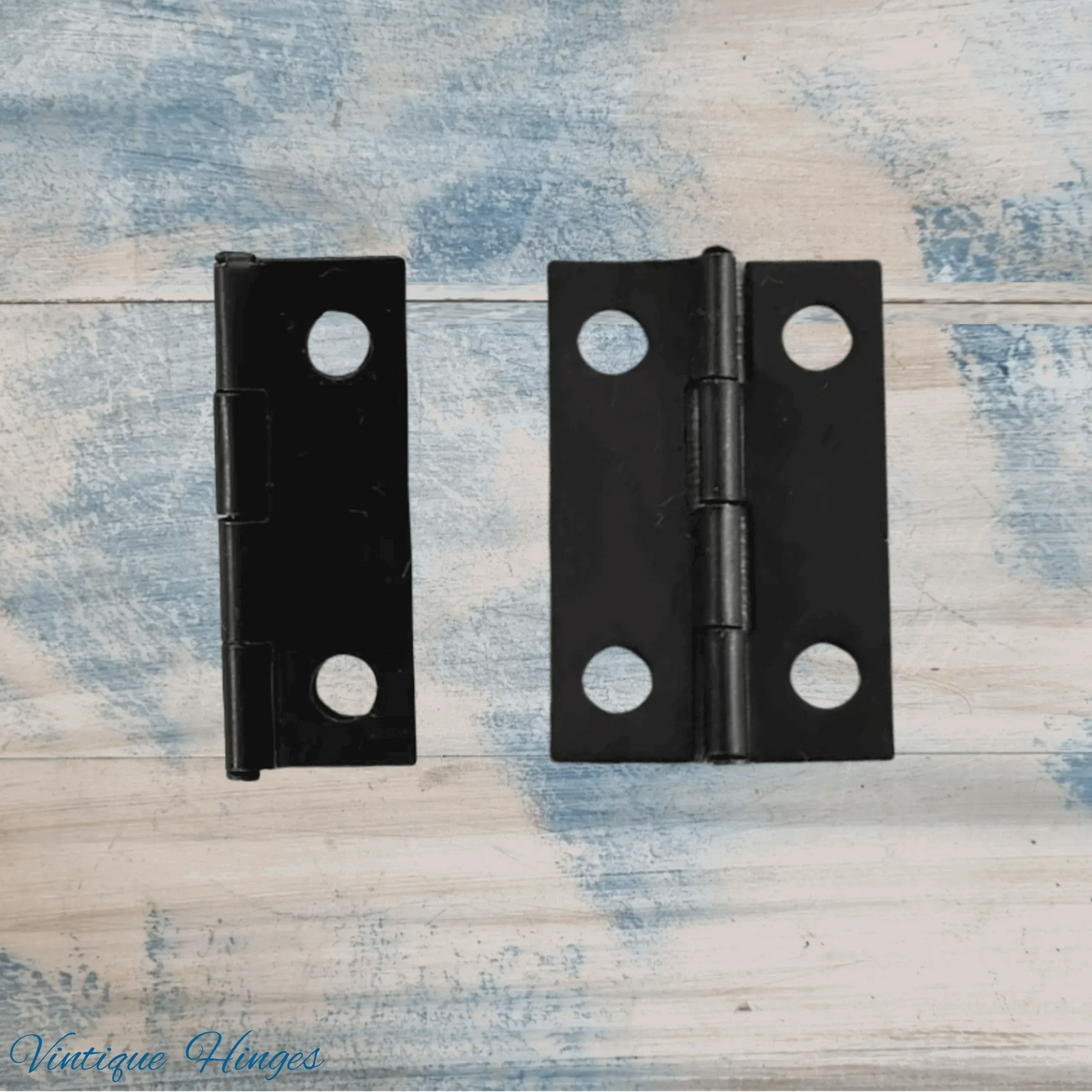 Small Black finish Butt Hinge 25mm x 16mm - square Corner - Vintique Concepts