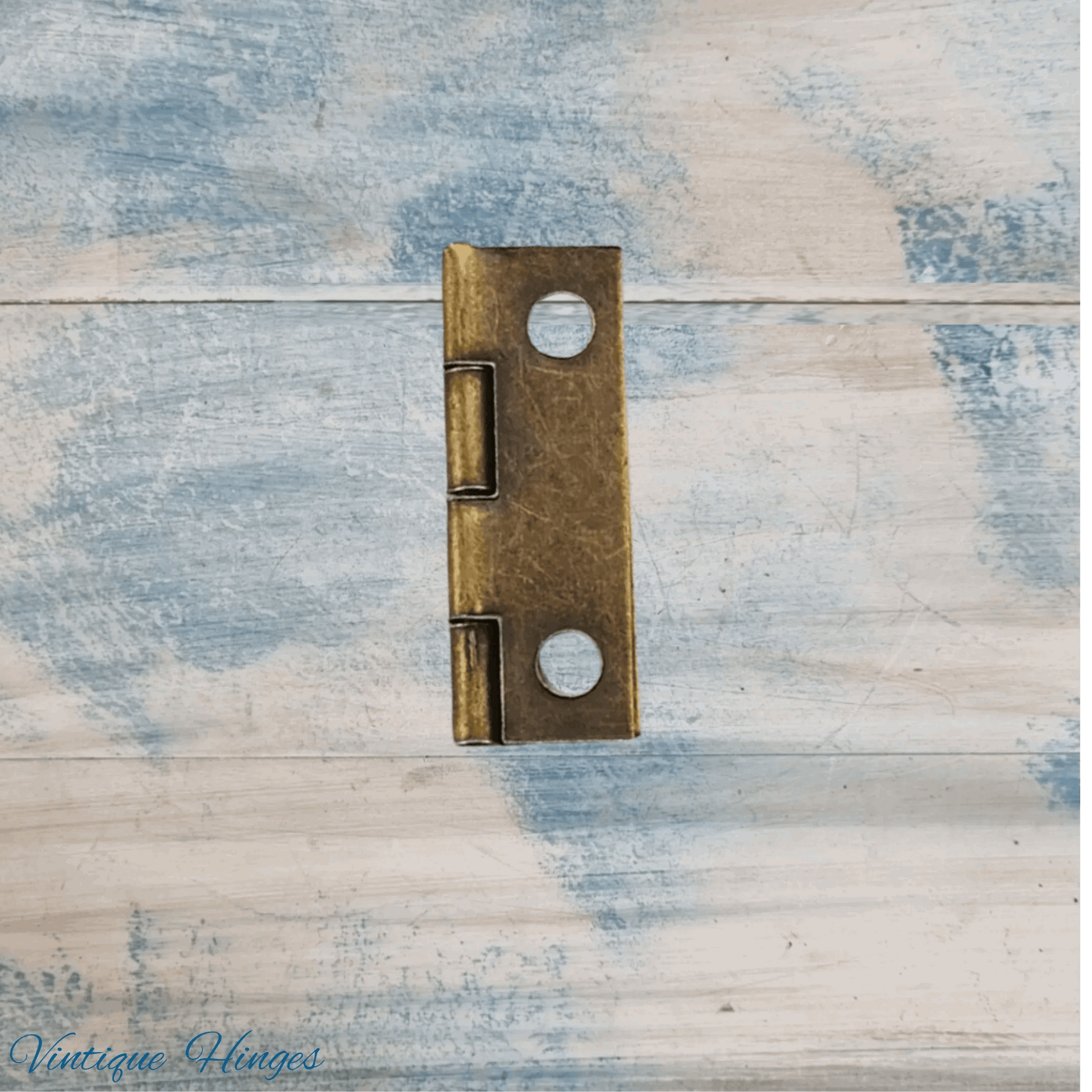 Small antique Bronze finish Butt Hinge 25mm x 16mm - square Corner - Vintique Concepts