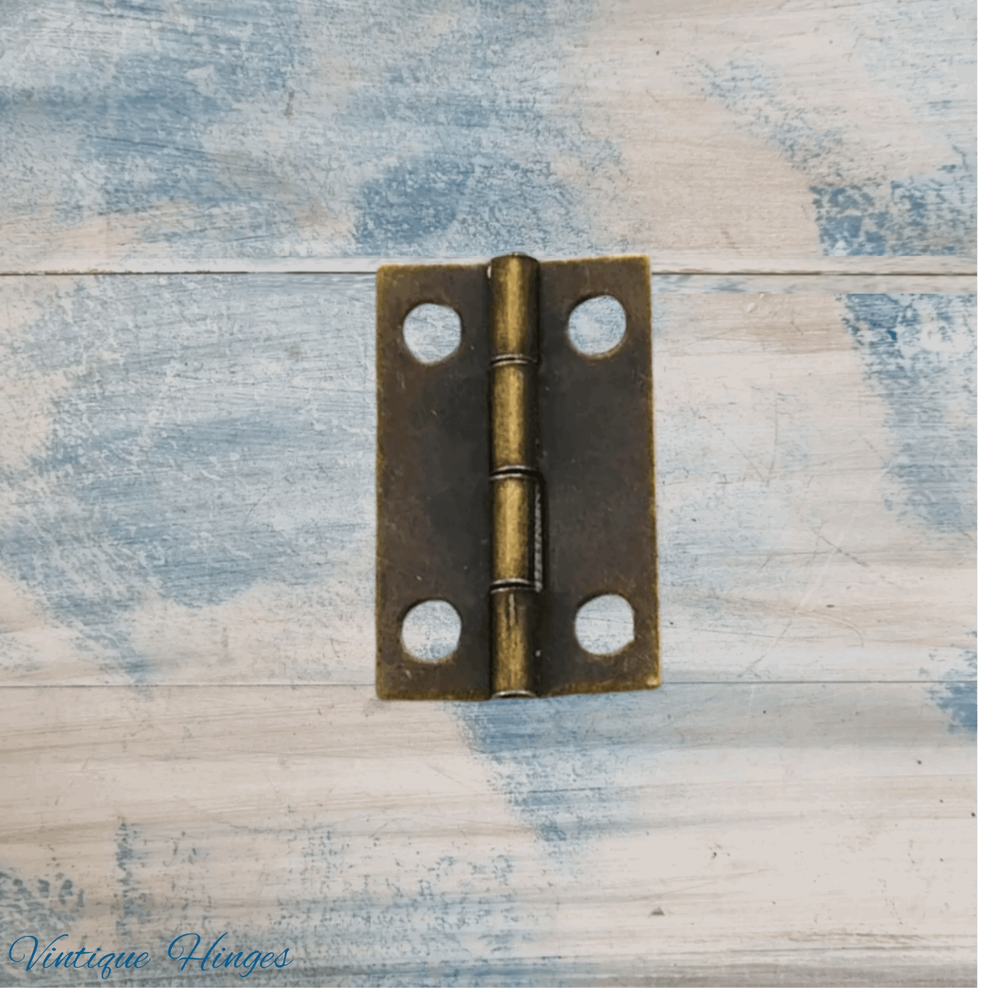 Small antique Bronze finish Butt Hinge 25mm x 16mm - square Corner - Vintique Concepts