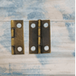 Small antique Bronze finish Butt Hinge 25mm x 16mm - square Corner - Vintique Concepts