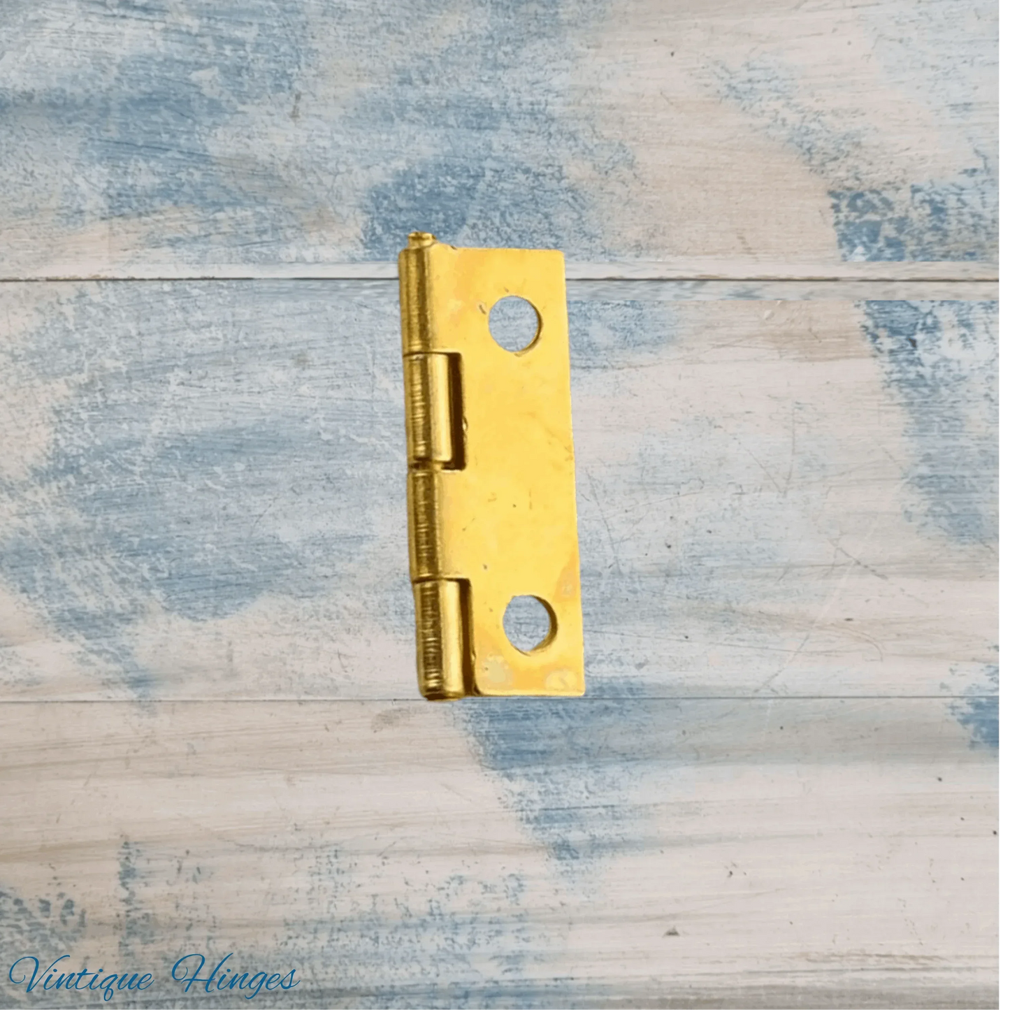 Small Gold finish Butt Hinge 25mm x 16mm - square Corner - Vintique Concepts