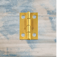 Small Gold finish Butt Hinge 25mm x 16mm - square Corner - Vintique Concepts