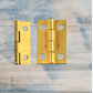 Small Gold finish Butt Hinge 25mm x 16mm - square Corner - Vintique Concepts