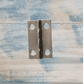 Small Silver finish Butt Hinge 25mm x 16mm - square Corner - Vintique Concepts