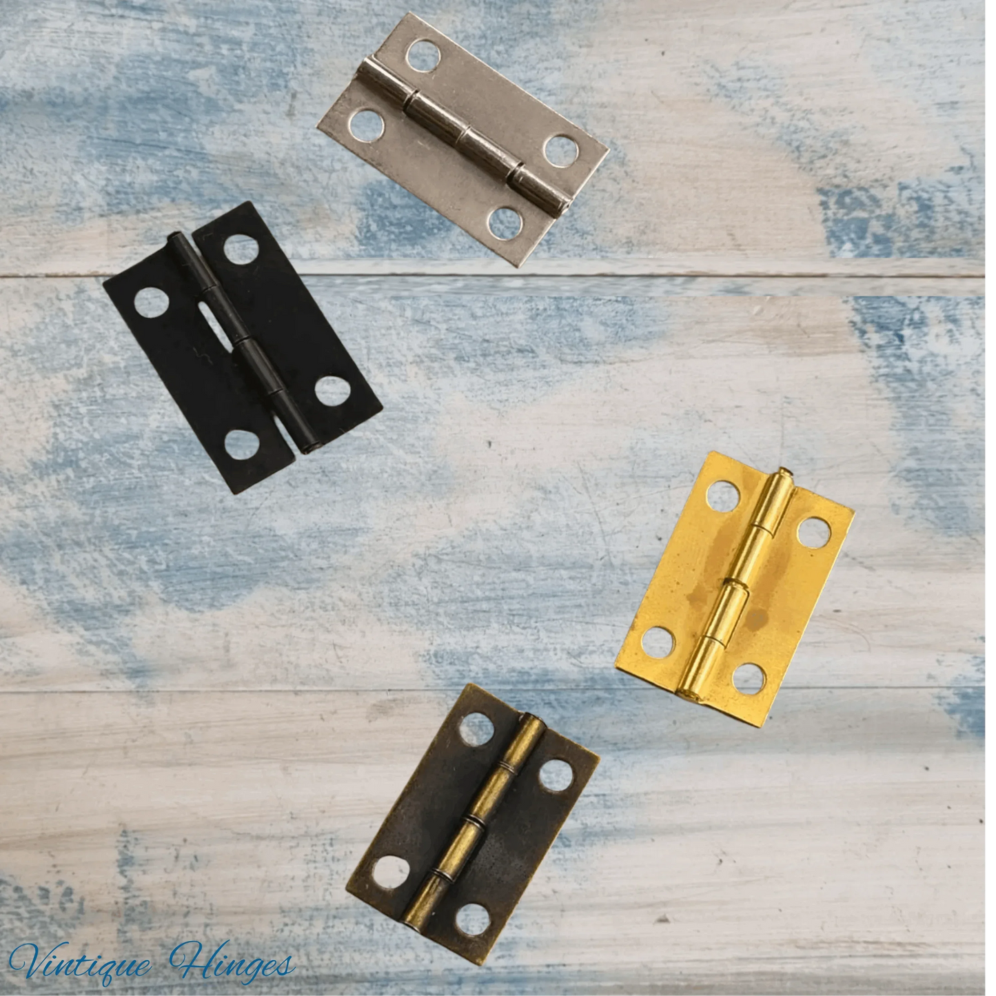 Small Black finish Butt Hinge 25mm x 16mm - square Corner - Vintique Concepts