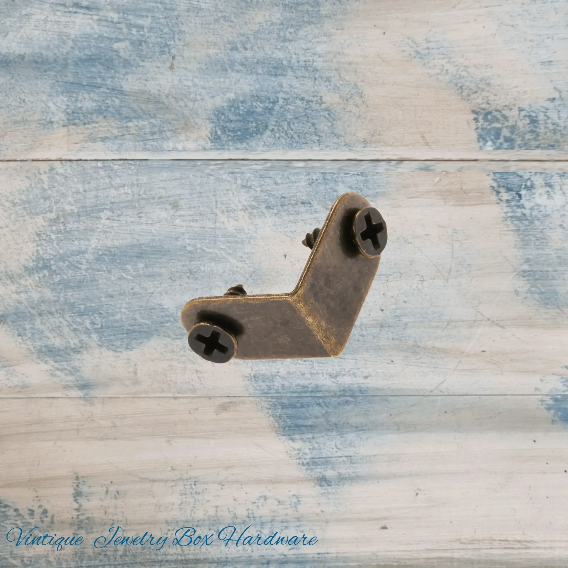 Itsy Bitsy Bronze corner bracket / support 14mm x 14mm x 9mm - Vintique Concepts