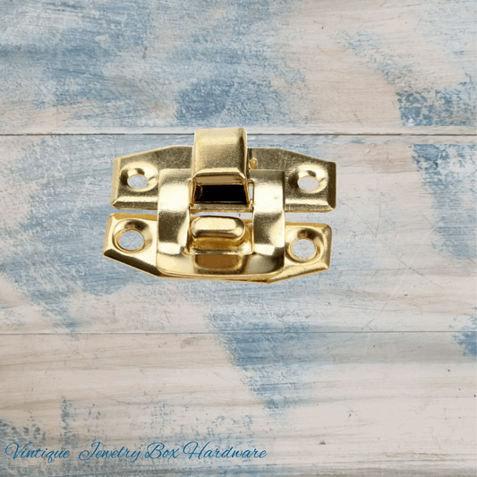 Mini retro jewelry box hasp Latch Gold 23mm x 20mm - Vintique Concepts