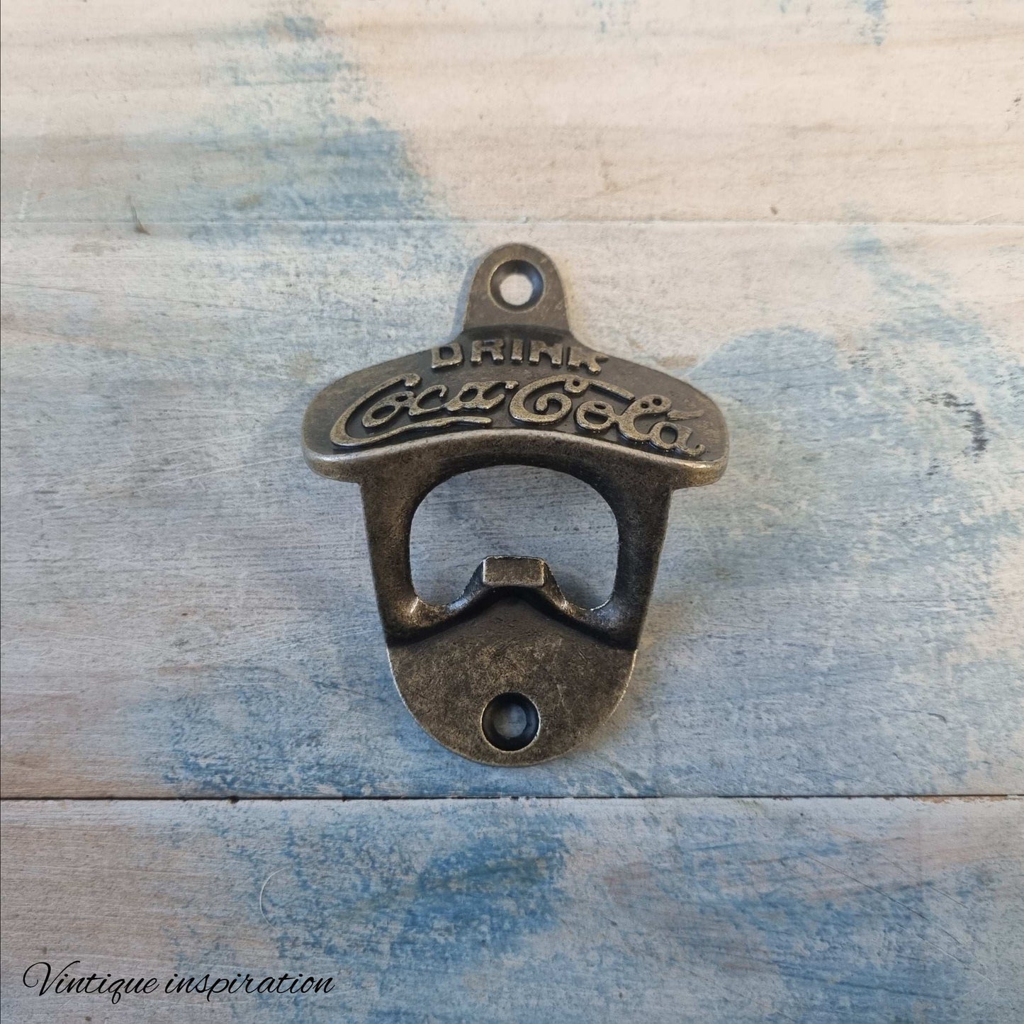 Coca Cola- Bronze heavy duty Wall Mounted Vintage Bottle opener for beer bottles etc