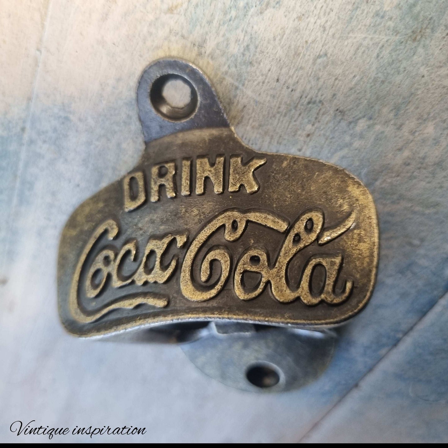 Coca Cola- Bronze heavy duty Wall Mounted Vintage Bottle opener for beer bottles etc