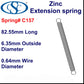 Zinc Extension Spring  9.85mm Long (11.13 OD x 0.86 WD) C161