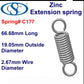 Zinc Extension Spring 73.03mmLong (14.3 OD x 1.83 WD) C179 from Century