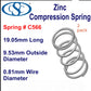 Zinc Compression Spring 22.4mm long (6.335 OD x 1.04 wd) C568 (2 pack) from Century