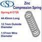 Zinc Compression Spring 44.45mm Long (12.7 OD x 1.57 WD) C720 (each) from Century (Copy)