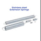 Stainless Steel Extension Spring 47.63mm Long (7.95 OD x 0.66 WD) SC054 (2 Pack) from Century