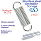 Stainless Steel Extension Spring 17.48mm Long (6.35 OD x 0.81 WD) SC024 (2 Pack) from Century