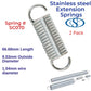 Stainless Steel Extension Spring 76.2mm Long (9.53 OD x 1.37 WD) SC072 (2 Pack) from Century