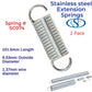 Stainless Steel Extension Spring 127mm Long (9.53 OD x 1.37 WD) SC076 (1 Pack) from Century